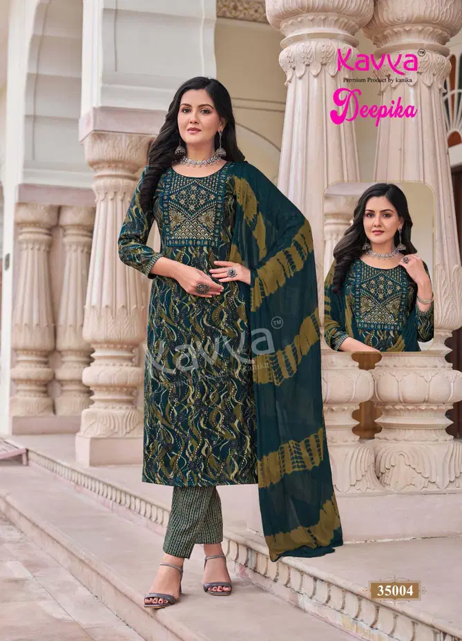 Deepika Vol 35 By Kavya Straight Kurti With Bottom Dupatta Suppliers In India